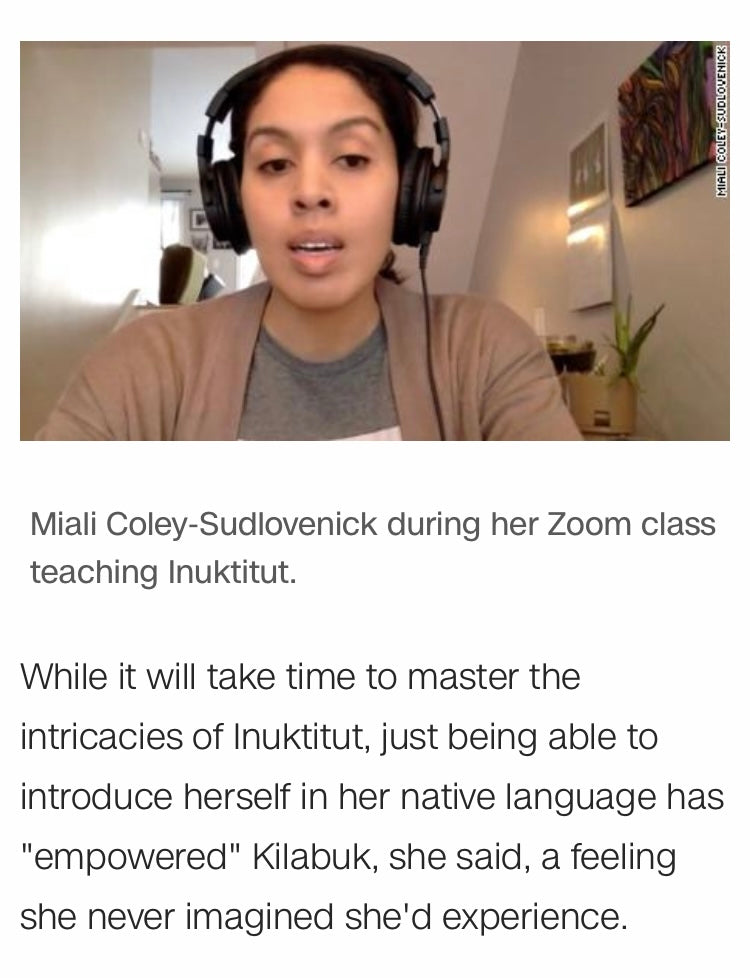 Allurvik Inuktitut Level 1 Online | 7 Classes | April 2nd